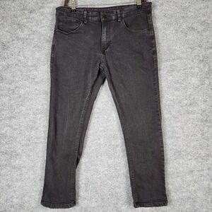 Across the Pond Signature Line Jeans Mens 34x30 Black Stretch Denim Slim Tapered
